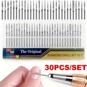 30PCS BOX Diamond Nail Drill Bits Set Precision Cuticle Bits, Highquality Bit Nail Tech Manicure <b>Pedicure</b> Remover <b>Tools</b> - Product Image 2