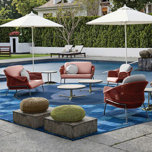 Ensemble <span class=keywords><strong>de</strong></span> meubles d'extérieur en rotin tressé en alliage d'aluminium, résistant à la pluie, au soleil et à la corrosion, mobile, style nordique, pour jardin et cour - Product Image 3