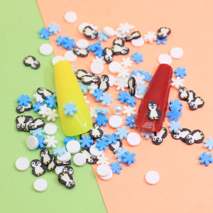 ไข่มุกเกล็ดหิมะผสมดินโพลิเมอร์สำหรับฤดูหนาวสีขาวและสีน้ำเงิน - Product Image 6