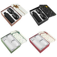 Gobelet isolé étanche de haute qualité de 550ml avec couvercle coffret cadeau thermos isolé en acier inoxydable avec couvercle 3 pièces bouteille d'eau