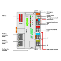 Nuevo Módulo PLC Original Corporation 750-375 FC PROFINET G3 Acoplador de Bus de Campo SPS con RS485 256 I/O 240V/220V/110V