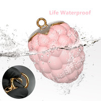 Erwachsenen-Sexspielzeug Nippel-Klitoris-G-Punkt APP-gesteuerter Rosa Erdbeer-Vibrator mit Perlenkette