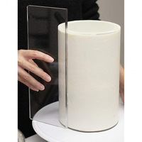 Grattoir à gâteau en forme de carré en acrylique Transparent disque de lissage crème gâteau processus de cuisson outils ensemble moule à gâteau en plastique