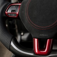 Volant sport personnalisé à 3 branches en fibre de carbone pour l'approvisionnement transfrontalier – Pièces de mise à niveau intérieure pour voiture Magotan