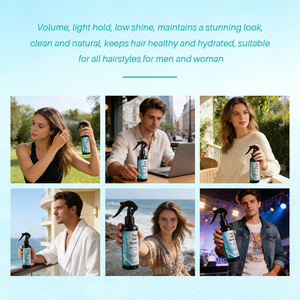 رذاذ ملح البحر العضوي للجنسين بعلامة تجارية خاصة - رذاذ للشعر لتثبيت قوي وزيادة الحجم لمظهر تموجات الشاطئ - Product Image 3