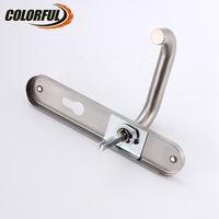 Poignée de porte moderne en acier inoxydable 201/304 finition brossée, levier pour usage domestique ou professionnel sur plaque PZ