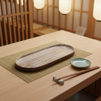 Hete Aanbieding Onbreekbare 11,3 Inch Bruine Melamine Lange Restaurantbord