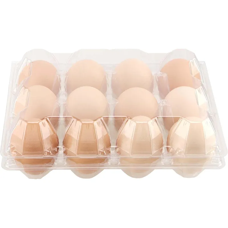 Nampan telur plastik bening yang dapat digunakan kembali kemasan karton untuk peternakan ayam