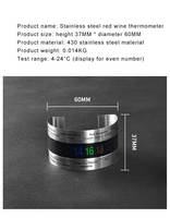 4 ~ 24 grados Celsius pulsera estilo vino cerveza botella termómetro Barra de Metal accesorios para vino tinto