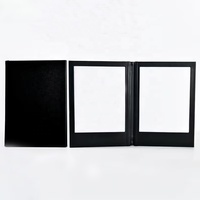 Logo personnalisé Couverture en cuir PU noir Menu LED pour restaurant Menus lumineux LED 2 faces 8.5 "X 11"