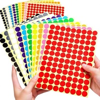 Label Perekat Bulat Berwarna-warni Stiker Berwarna Penanda Post-it Label Perekat Kosong untuk Catatan Tulisan Tangan 15