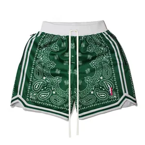 Custom Double-layer Poly Basketball Shorts Men's Simple Design Training Fitness Room Network Custom Sublimation Network Shorts