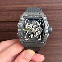 Hochwertige Kohlefaser-Mechanikuhr mit Automatikwerk Leuchtendes Zifferblatt Stilvolle und Luxuriöse 3501 Herren-Sportuhr