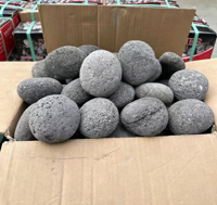 Batu Basalt Sauna Bentuk Oval Premium, Stabilitas Termal Baik untuk Sauna Uap
