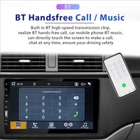 Pemutar MP5 Mobil 9.0 Inci 1DIN, Carplay & Android Auto Berkabel, Layar Kontrol Pusat Mobil, Input Kamera Mundur