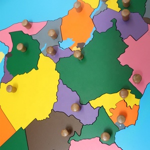 Bán buôn Montessori Địa Lý Đếm Đồ Chơi Giáo Dục Hỗ Trợ Giảng Dạy Thiết Bị Thế Giới Toàn Cầu Câu Đố Bản Đồ Châu Phi - Product Image 4