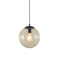 Lampe suspendue LED en verre transparent en forme de bulle, style nordique, design minimaliste à tête unique, pour restaurant et bar, garantie 3 ans