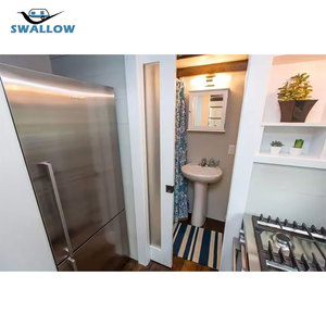 Maison <span class=keywords><strong>en</strong></span> bois prête à l'emploi Miniature Voyages <span class=keywords><strong>en</strong></span> <span class=keywords><strong>famille</strong></span> Campagne Remorque Maison mobile sur roues - Product Image 5