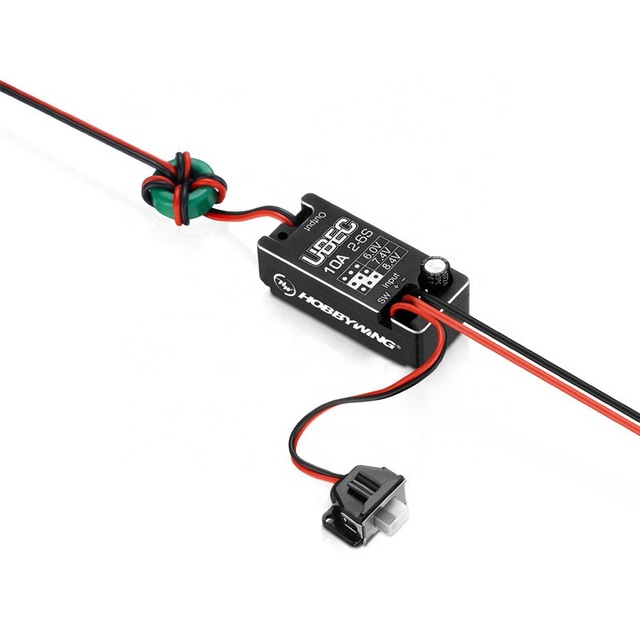 Hobbywing New Waterproof UBEC 10A Voltage Regulator Module 2-6S 6 / 7.4 / 8.4V 10A Adjustable Metal Shell BEC for RC Car Parts