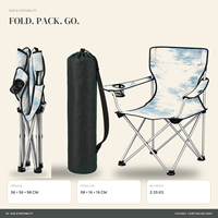Chaise de camping en gros pour événements en plein air avec porte-gobelet latéral et logo et motif personnalisés pour la détente en bord de lac