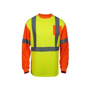 قميص عمل مقاوم للحريق بأكمام طويلة عالي الوضوح وعاكس للضوء، متوافق مع معايير NFPA2112، ملابس عمل مقاومة للهب بالجملة - Product Image 2