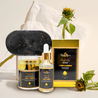 Meilleures Ventes : Produits de Soin pour la Peau Éliminant les Taches Brunes, Savon Noir Africain, Crème Éclaircissante au Curcuma – Coffret Complet de Soin pour la Peau