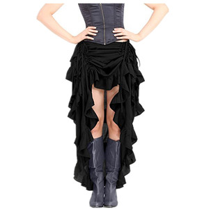 <span class=keywords><strong>Falda</strong></span> Retro Gótica Victoriana <span class=keywords><strong>con</strong></span> Cintura Imperio, Disfraz Renacentista para Danza, Ropa de Mujer, Faldas Elegantes de Gasa <span class=keywords><strong>con</strong></span> Volantes - Product Image 6