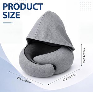 High Quality U-Shape Memory Foam Cooling Travel <b>Pillow</b> Sun Hood Customizable Logo Cationic Fabric Convenient Neck Massage - Product Image 1