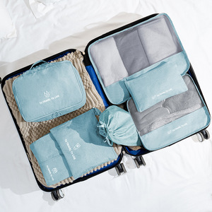 Clothing Organizer 7-Piece Set Polyester Waterproof Drawstring Bag <b>Storage</b> Bag Set For Travel Daily Necessities - Product Image 1
