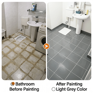 Pintura Cerámica a Base de Agua No Tóxica, Revestimiento Resistente al Desgaste para Pisos de Baldosas Cerámicas de Baño - Product Image 4