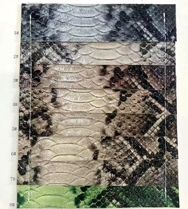 <strong>Pythons</strong> Designs PVC Leather Snake Embossed Synthetic Leather for Bags and Shoes - Product Image 5