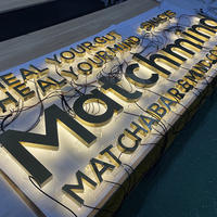 Letrero de empresa de logotipo de publicidad exterior con letras de canal de iluminación LED de acero inoxidable iluminado 3D personalizado para tienda, oficina, Parque