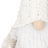Tables à prix avantageux, gnomes professionnels, elfes en peluche, décorations de Noël blanches