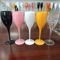 Gobelet à pied verres à Champagne cristal en plastique verre à vin verre à Shot boîte de nuit classique Vintage vente en gros Bar personnalisé rouge fête