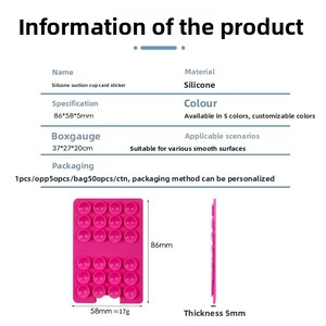 Étui à ventouse personnalisé avec logo, porte-cartes de crédit en silicone et portefeuille pour téléphone, livraison gratuite, support de téléphone - Product Image 4