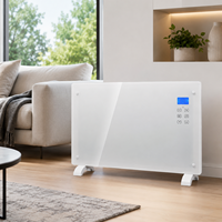 Chauffage par convection à écran tactile, compatible Wi-Fi, en verre, pour appartement et dortoir, chauffage rapide intelligent, commande en gros
