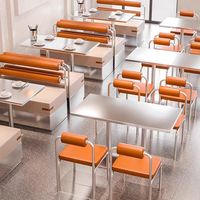 Tischs tuhl aus Edelstahl im Industries til für Fast-Food-Restaurants Grill Esszimmer Bistros Schools Hotels Modern