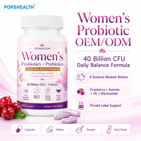 40 milliards d'UFC Capsules Probiotiques pour Femmes Santé Vaginale et Intestinale Certifié ISO OEM/ODM Restaure l'équilibre du pH et la luminosité de la peau