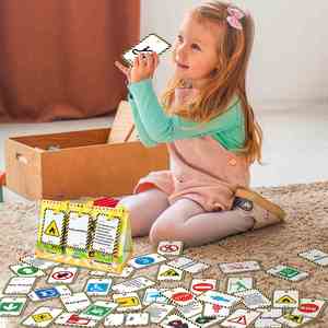 Tarjetas Educativas de Tráfico para Preescolar, de Doble Cara, 72 Piezas, Tarjetas con Señales de Tráfico, Tabla de Volteo para Niños - Product Image 3