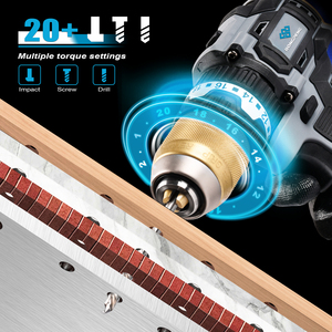 RONGPENG RL70 Industrial Grade 20V Cordless Hammer Drill Battery <b>Power</b> <b>Tools</b> 2-Speed Impact Drills Driver RL70 5-in-1 Functional - Product Image 3