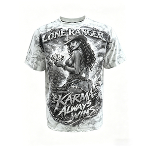Camiseta Personalizada de Algodón, Estilo Urbano, Estampado Gráfico, Lavado Ácido, Calidad Premium, para Uso Diario Informal, para Hombre - Product Image 3