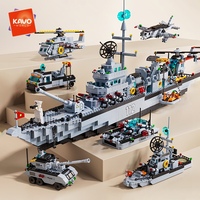 Juego de Bloques de Construcción de Portaaviones con Helicópteros, Jets y Vehículos Militares, Juguete Educativo STEM, Regalo para Niños, Venta Directa de Fábrica