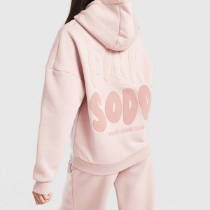 Sweat à capuche rose à double fermeture éclair inversé Fabricant personnalisé Sweats à capuche pour femmes - Product Image 6