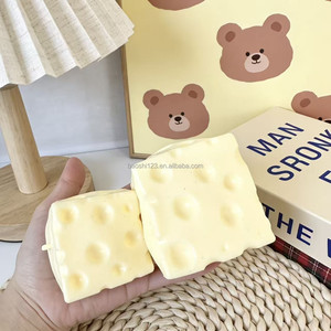 6cm 7cm Ultra Smooth Cheese <b>Squishy</b> Toy Jelly Ball High Stretchability Super Soft Thick No Rebound Stress Relief Squeeze Toy - Product Image 1
