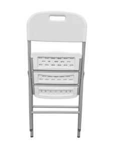 Mesa plegable pequeña portátil de plástico blanco y silla de diseño moderno para uso en comedor y cocina - Product Image 5