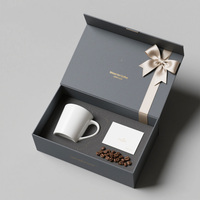 Boîtes cadeaux en papier magnétique personnalisées, boîtes rectangulaires pour emballages de tasses à café