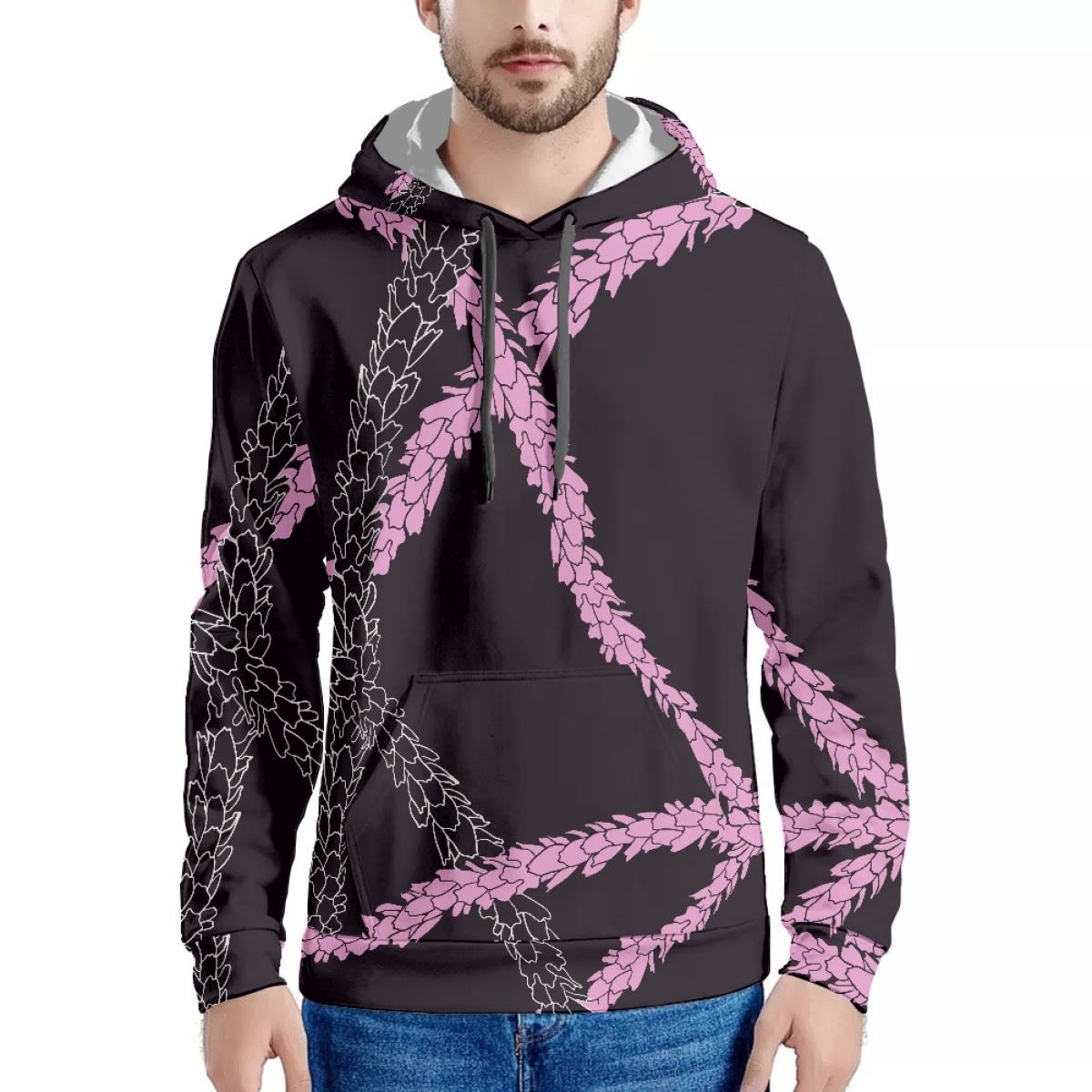 Dropshipping Clothing Men Hooded Sweatshirt Pua Male Flower Print Men's  Fleece Hoodie Low Price Wholesale Custom