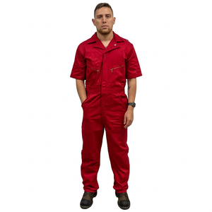 Combinaison de travail pour homme Stay Cool Protected Workzone, logo personnalisé en couleur, légère, imperméable, en coton et soie, manches courtes, conforme aux normes de sécurité ANSI - Product Image 1
