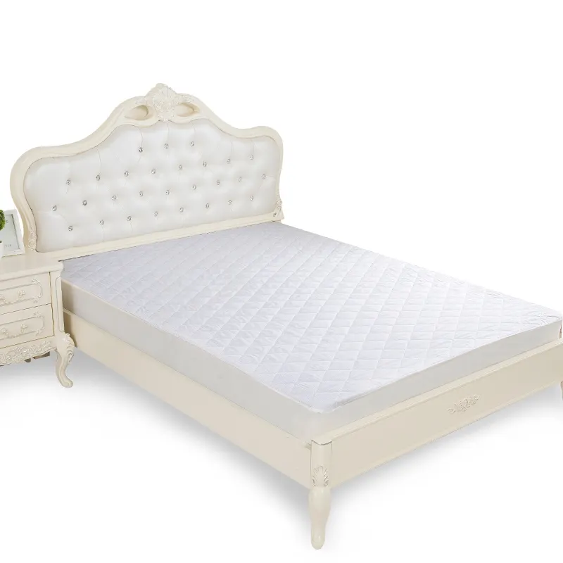 Cama luxo Capa colchão impermeável Protetor colchão acolchoado