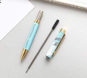 Cute Inspirational Quote <b>Ballpoint</b> <b>Pen</b>, Decorative Patterned <b>Pen</b> with Gold Trim for Girls, Students & Gifts - Product Image 6
